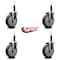 Service Caster 5'' Thermoplastic Rubber Wheel Swivel 3/4'' Expanding Stem Caster Set, 4PK SCC-EX20S514-TPRB-34-4 - alternate 4